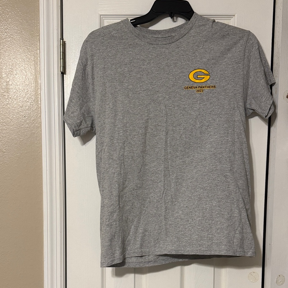 Gildan Gray T-Shirt with Yellow Logo